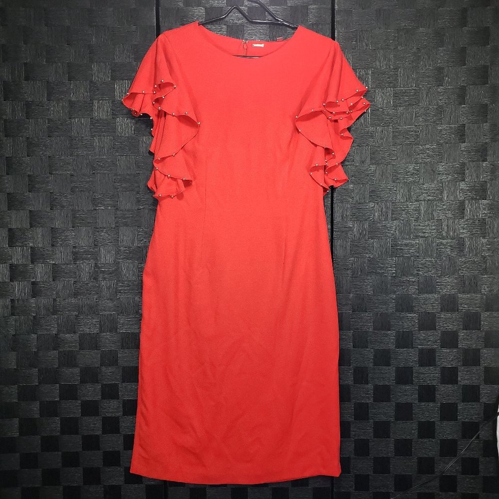 NWT Tahari Flutter Sleeve Sheath Dress